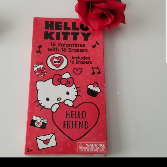 Hello Kitty | Toys | Hello Kitty 6 Valentines Cards With Erasers New ...